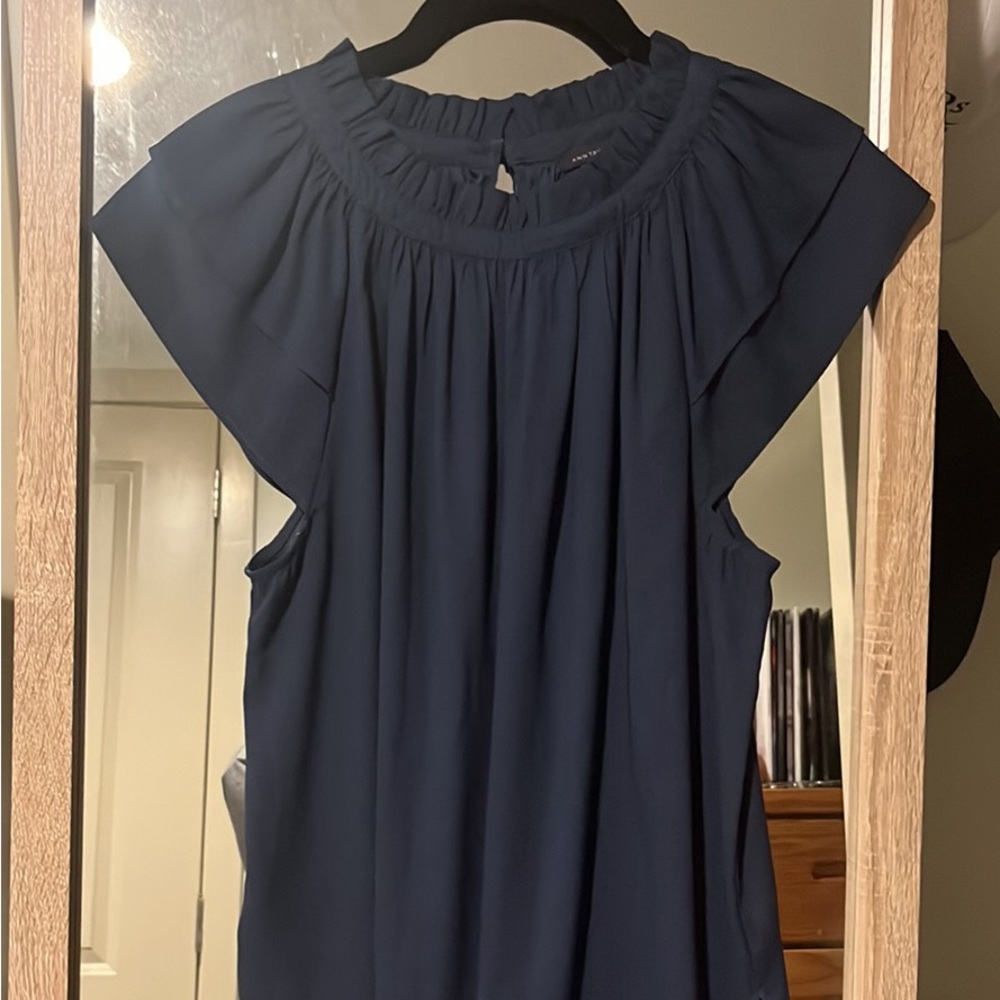 Blue Sleeveless Ann Taylor Top